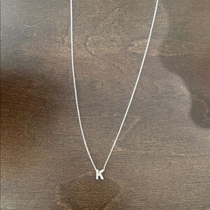 Bony Levy 18k white gold 'K' Pendant Necklace